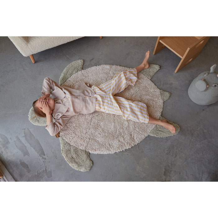 Sea Wonders Sea Turtle Washable Rug - Rugs by Roo