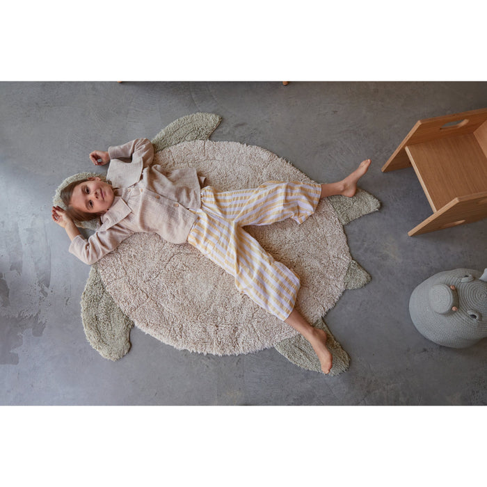 Sea Wonders Sea Turtle Washable Rug - Rugs by Roo