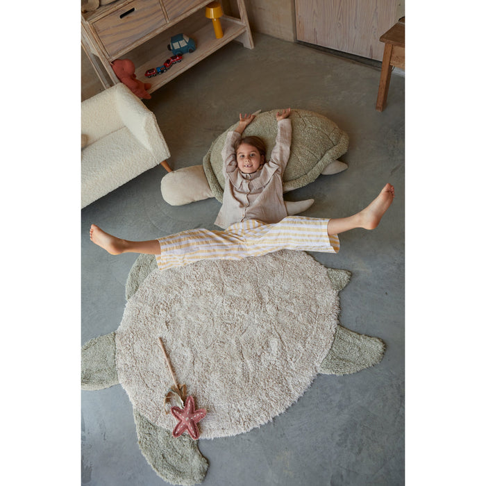 Sea Wonders Sea Turtle Washable Rug - Rugs by Roo