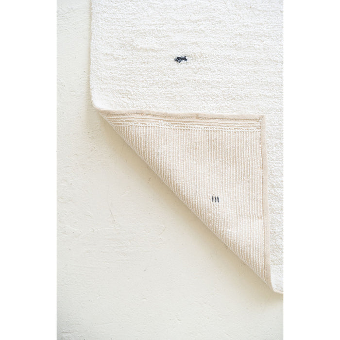 Signature Organic Cotton Ivory with Black Dots Washable Area Rug - Rugs by Roo