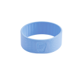 Light blue silicone band in Orchid colour, shown at a slight angle on a white background, featuring the embossed KeepCup logo and textured grip pattern on the exterior.