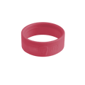 Silicone Band Longplay in Guava, a coral-pink replacement band shown at a three-quarter angle against a white background, featuring embossed KeepCup logo with "Long" and "Play" text on the outer surface.