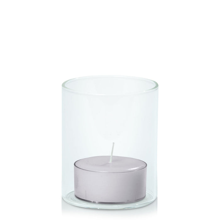 Silver Grey Tealight in 5.8cm x 7cm Glass - Set of 96