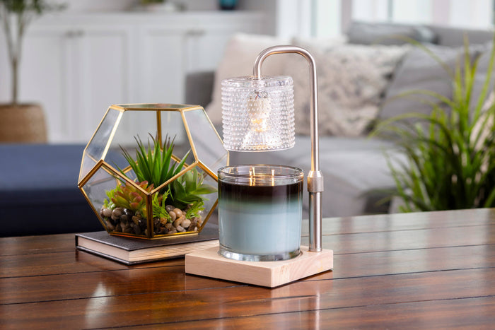 Silver Hobnail Candle Warmer Lamp
