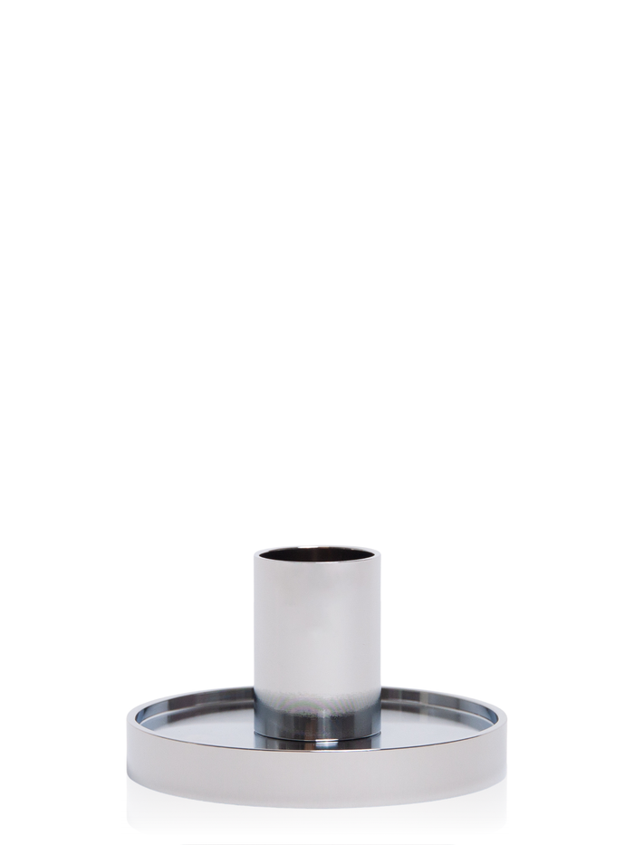 Silver Maya Metal Candle Holder - Small Pack of 1