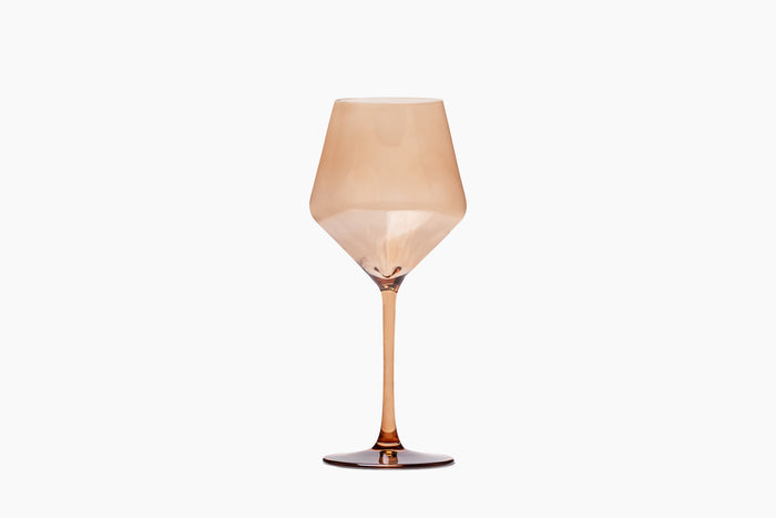 Smoke Amber Tinted Wine Glass - Set of Four