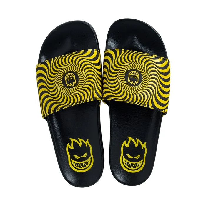 Spitfire - BigHead Swirl Slides (Black/Yellow)