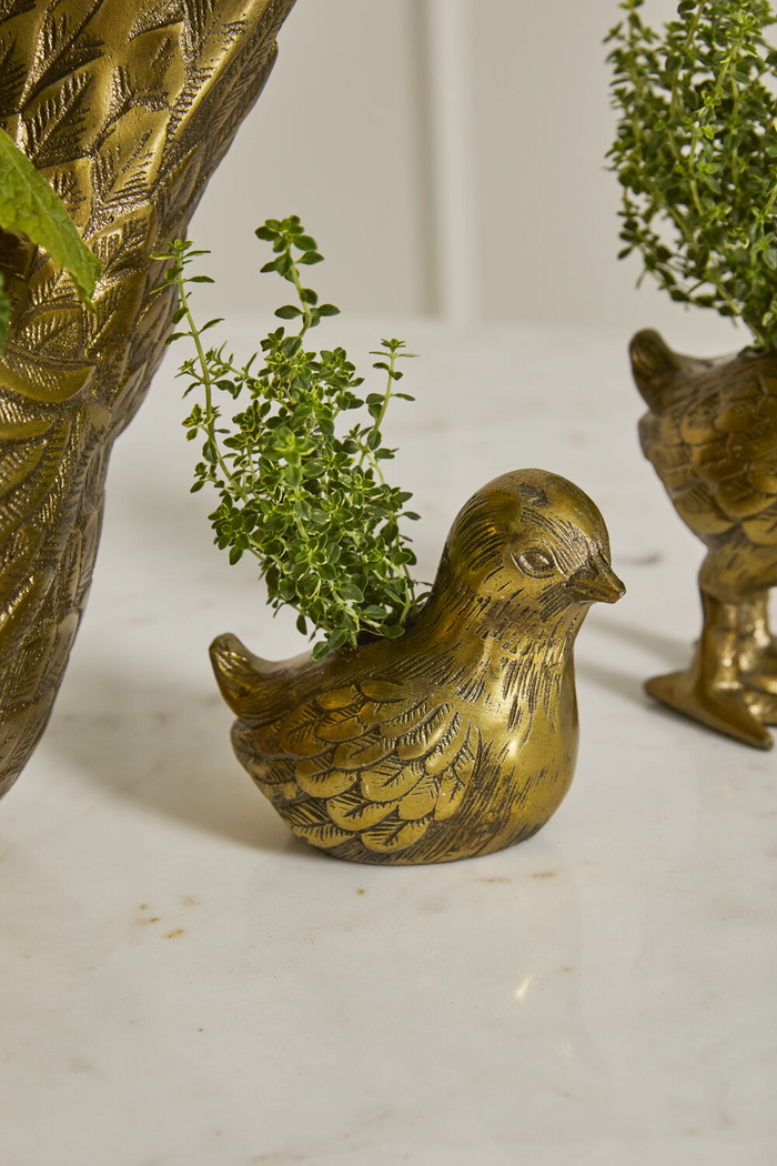 Spring Roost Seated Chick Bud Vases Set/2