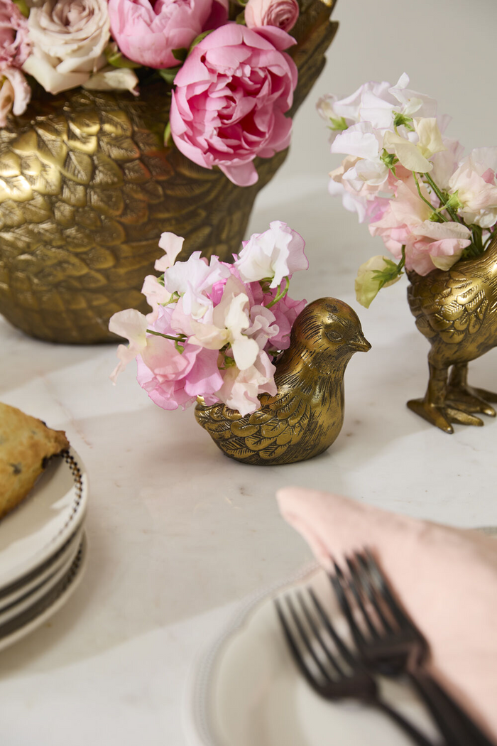 Spring Roost Seated Chick Bud Vases Set/2