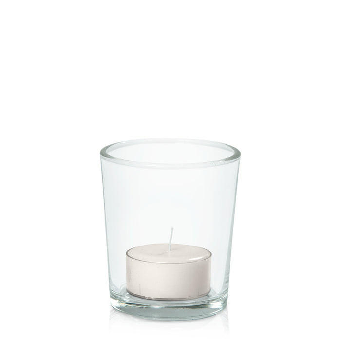 Stone Tealight in Glass Votive Pack Pack of 24