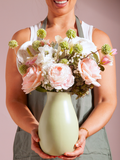 Strawberry Matcha Rose & Anthurium Arrangement