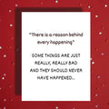 Sympathy Encouragement Card, Some Things Should Never Have Happened Card, Bereavement and Cancer Support Card