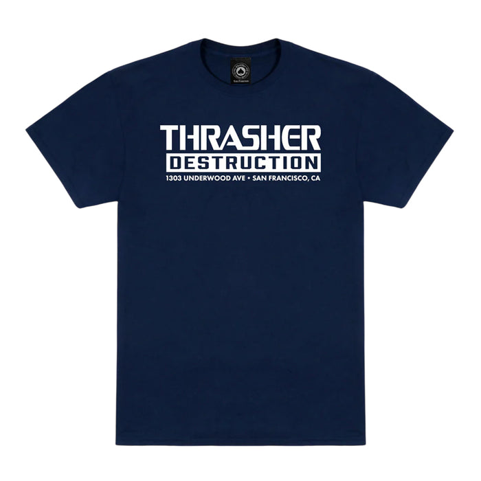 Thrasher - Destruction Tee (Navy)