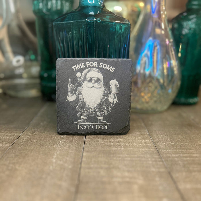 TIME FOR SOME BEER CHEER | SLATE COASTER 2-PACK