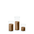 Tiramisu 5cm Pillar in 5.8cm Glass, Sm - Set of 6