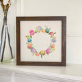 Tulips and Speckled Egg Wreath - Easter Framed Sign