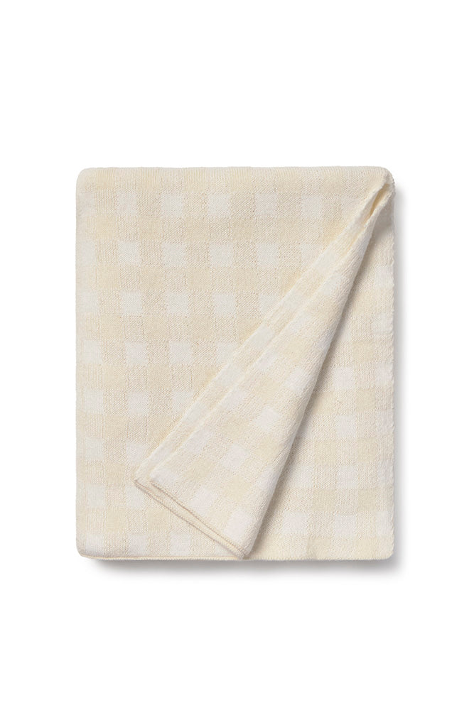 Vichy Ivory Knitted Blanket - Rugs by Roo