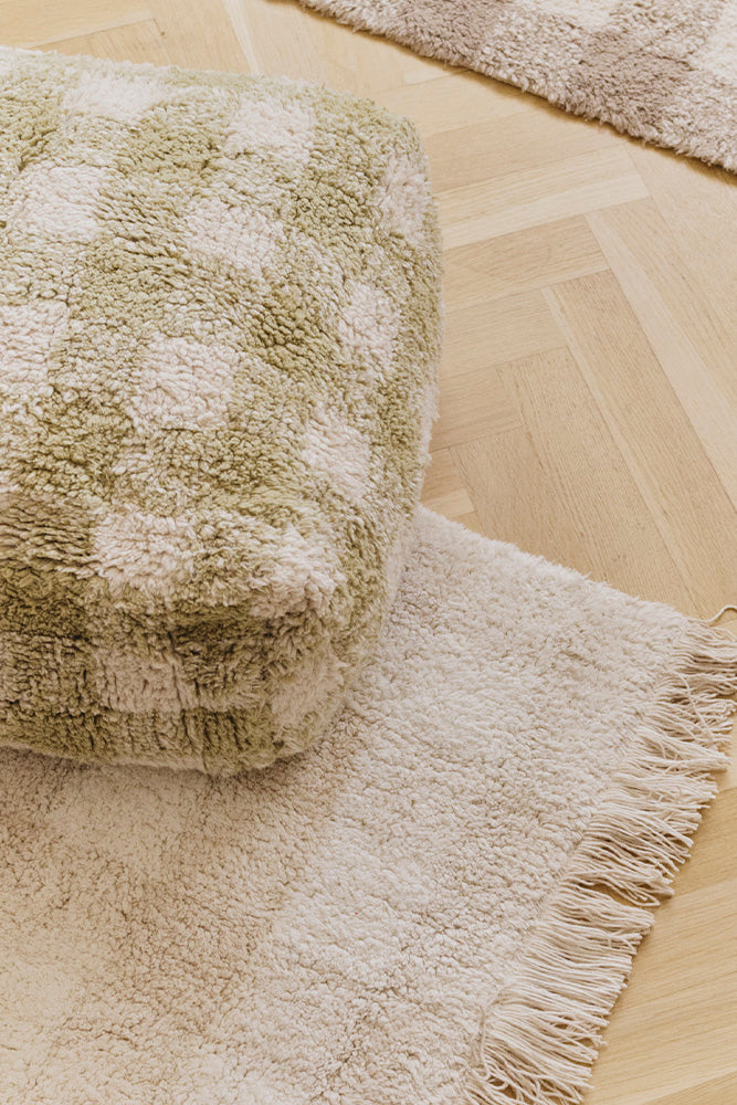 Vichy Matcha Pouf - Rugs by Roo