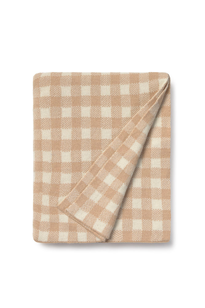 Vichy Rose Knitted Blanket - Rugs by Roo