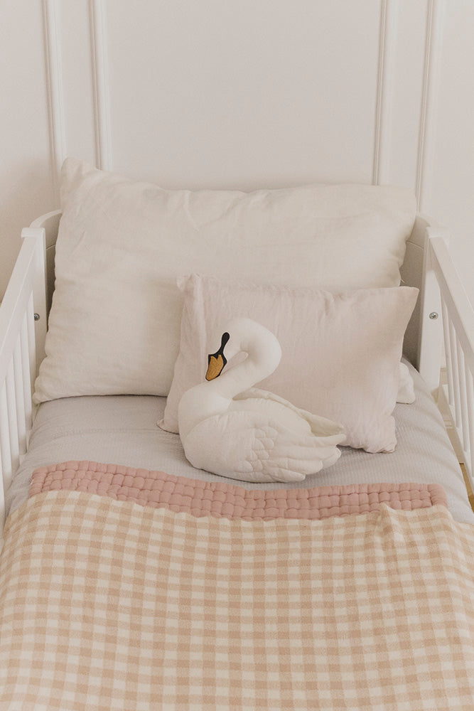 Vichy Rose Knitted Blanket - Rugs by Roo