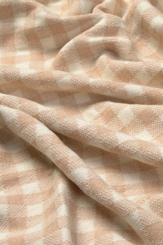 Vichy Rose Knitted Blanket - Rugs by Roo