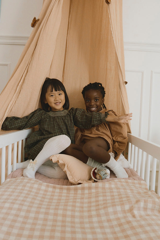 Vichy Rose Knitted Blanket - Rugs by Roo