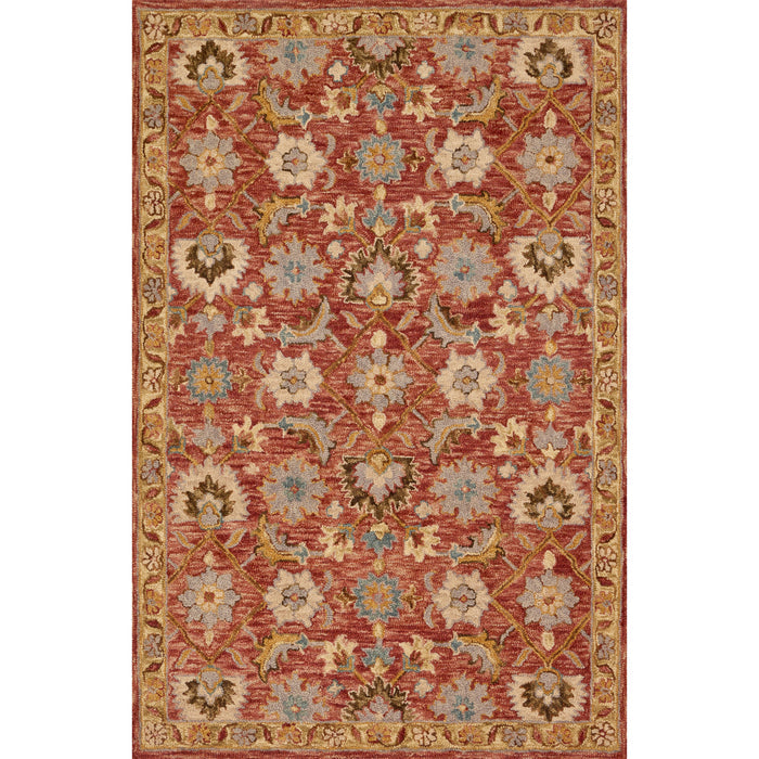 Rugs by Roo Loloi Victoria Terracotta Gold Area Rug in size 18" x 18" Sample