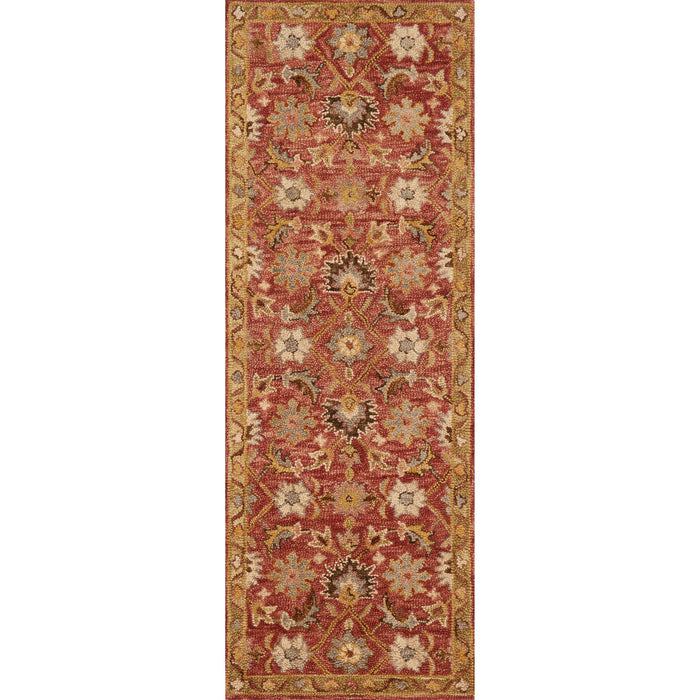 Rugs by Roo Loloi Victoria Terracotta Gold Area Rug in size 2' 6" x 7' 6"