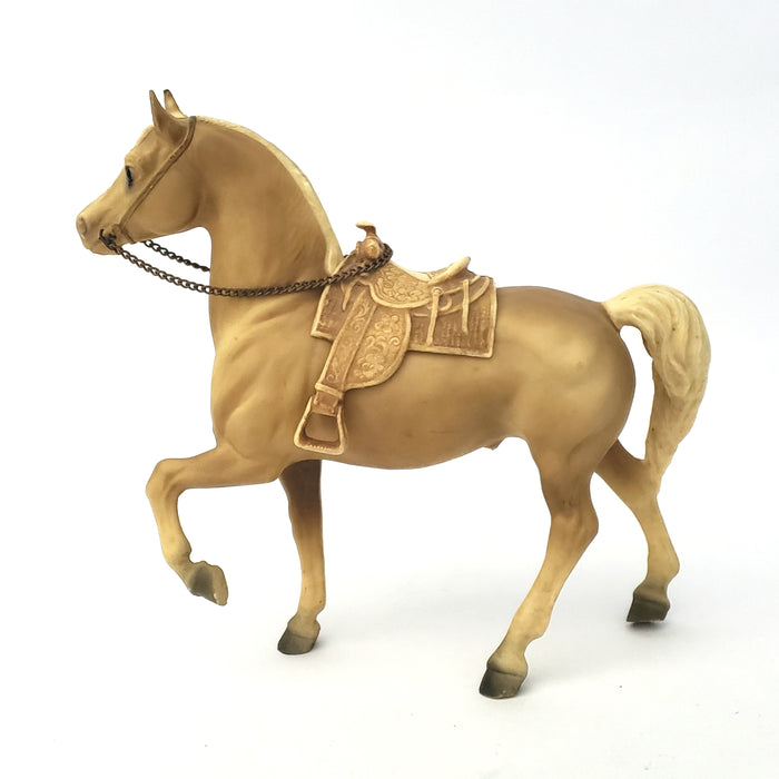 Vintage Breyer Cheyenne Western Prancing Horse #112 Palomino with Saddle and Reins