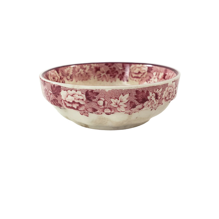 Vintage Pink Transferware Small Salt Dips Set of 4 Wood & Sons English Scenery England