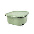 Vintage Seafoam Green Enamelware Square Storage Container Refrigerator Box