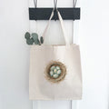 Watercolor Robins' Nest - Spring Canvas Tote Bag