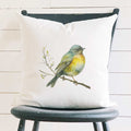 Watercolor Spring Bird - Spring Square Canvas Pillow