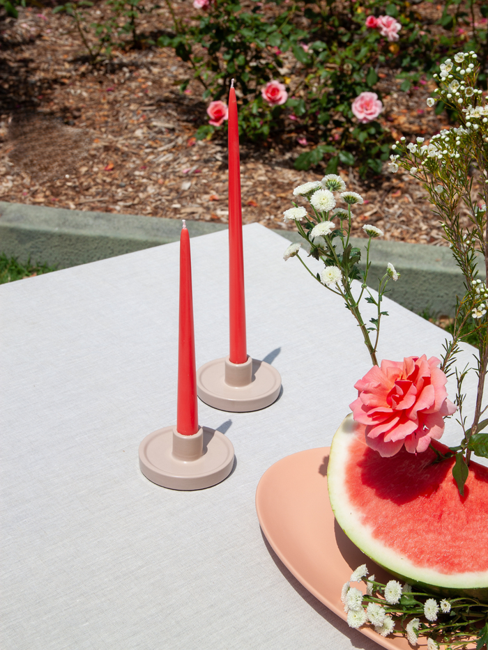 Watermelon 35cm Taper Candles Pack of 4