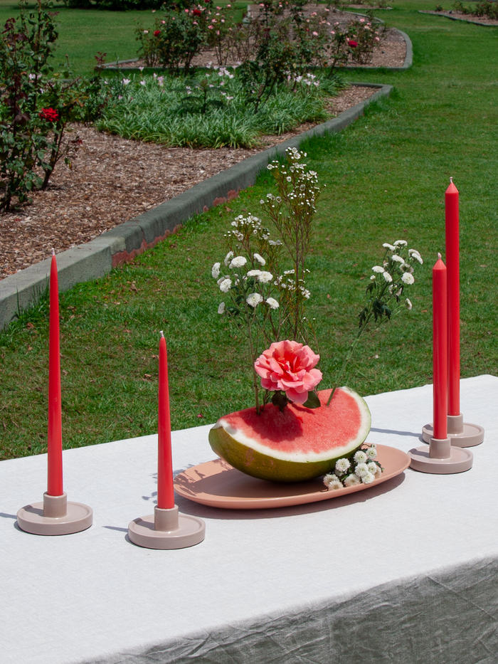 Watermelon 35cm Taper Candles Pack of 4