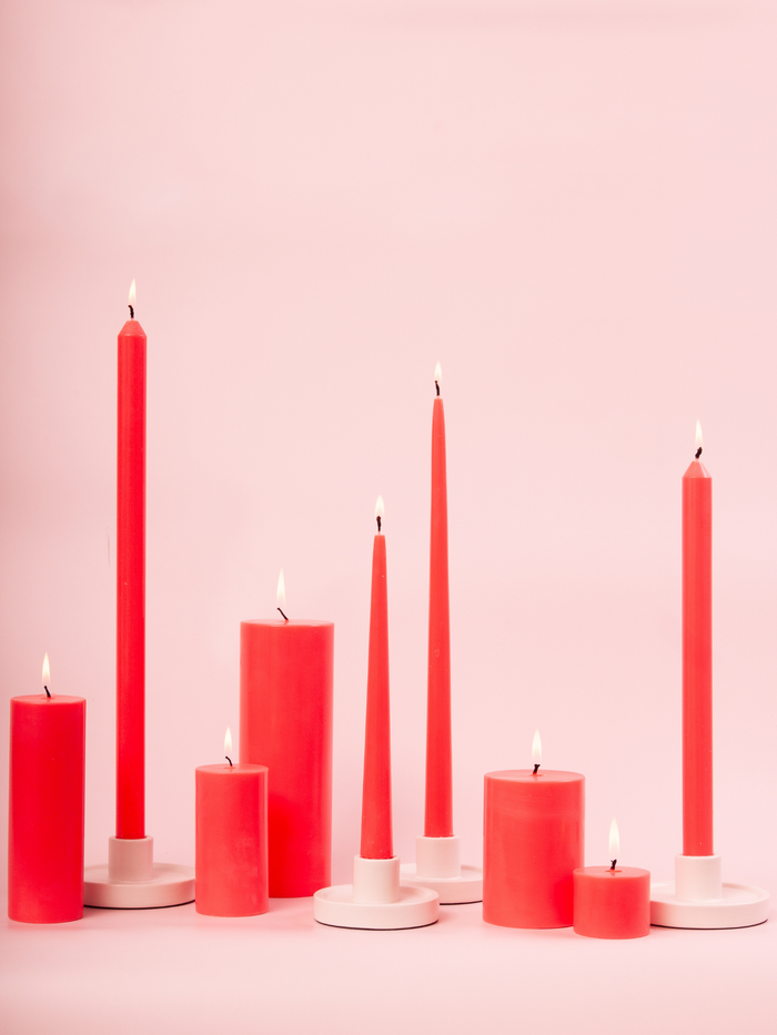 Watermelon 35cm Taper Candles Pack of 4