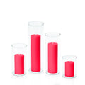 Watermelon 5cm Pillar in 8cm Glass, Sm - Set of 6