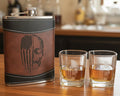 WE THE PEOPLE SKULL – Flask & Shot Glass Gift Set