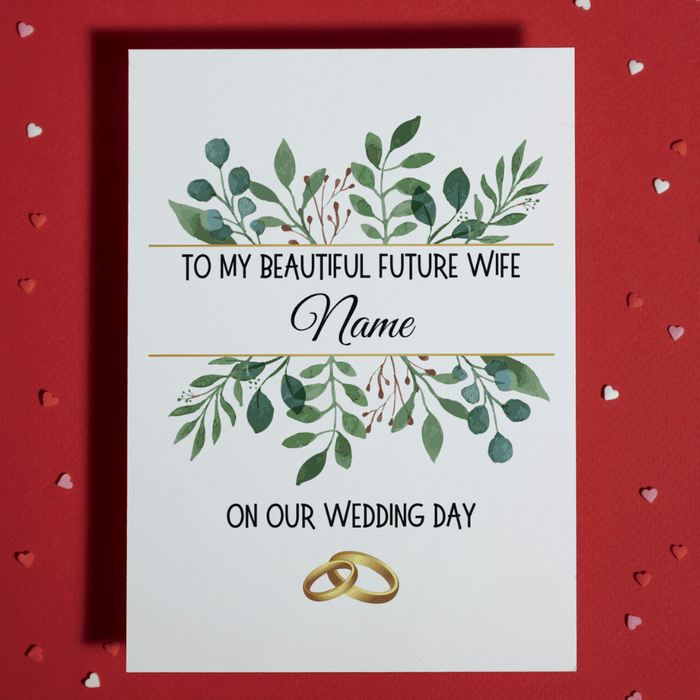Wedding Greeting Card: To My Beautiful Future Wife