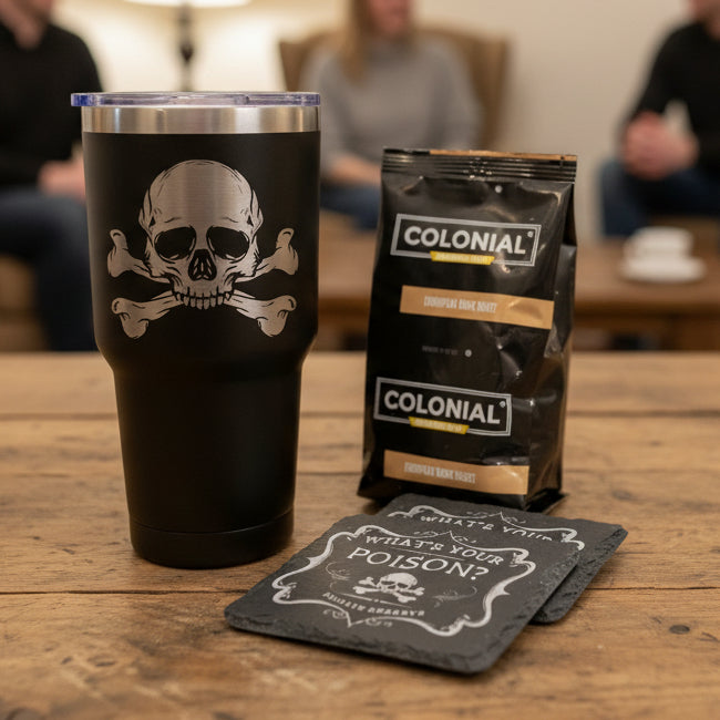 WHAT’S YOUR POISON CROSSBONES – 30 oz Tumbler Gift Set