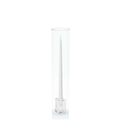 White 35cm Taper Candles with Medium Glass Holders and Sleeves - Set of 12 Pack of 12