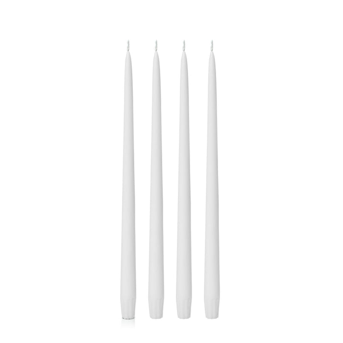 White 35cm Taper Candles Pack of 4