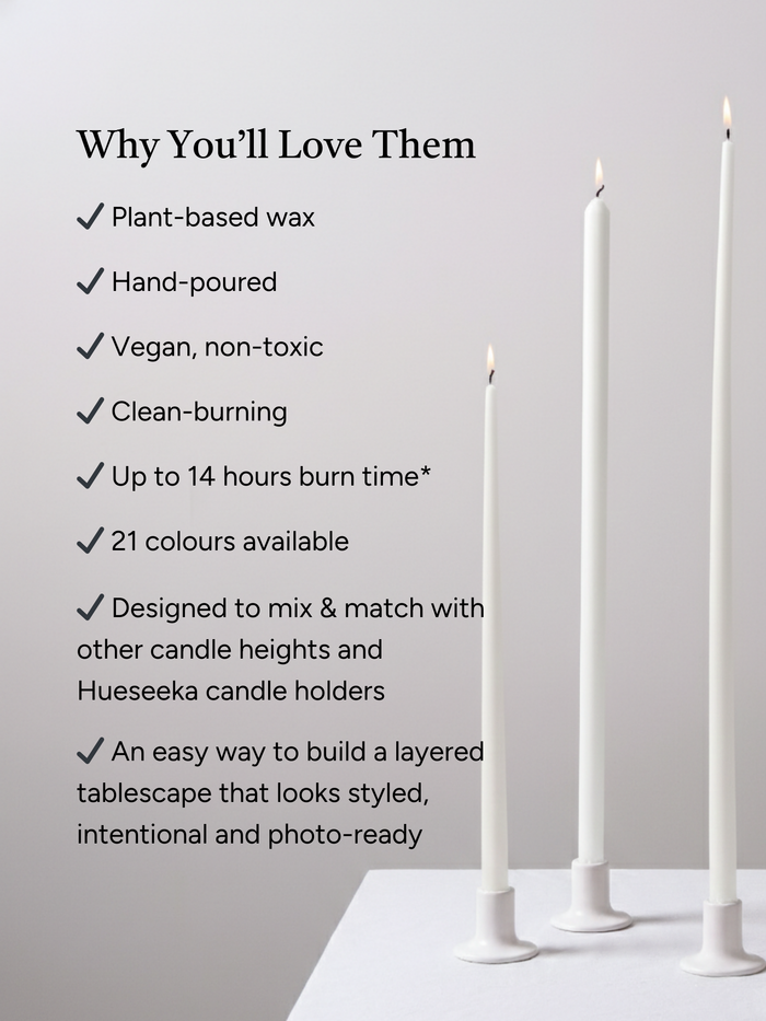 White 55cm Taper Candles