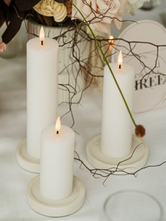 White 5cm x 20cm LED Pillar
