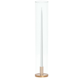 White 65cm Taper Candles with Medium Gold Maya Metal Holders and Sleeves - Set of 6 Pack of 6
