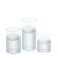 White 7.5cm Floating Candle in 10cm Glass Set - Sm Pack of 1