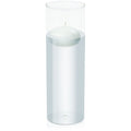 White 7.5cm Floating Candle in 10cm x 30cm Glass Pack of 1