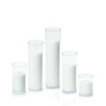 White 7cm Event Pillar in 8cm Glass Set - Sm Pack of 1