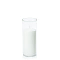 White 7cm x 15cm Event Pillar in 8cm x 20cm Glass Pack of 1