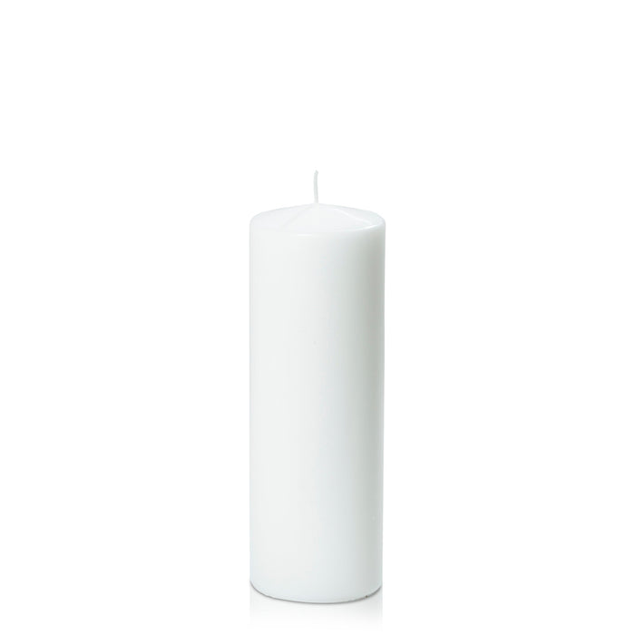 White 7cm x 20cm Event Pillar - Pack of 24